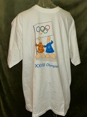 White Athens XXVIII Olympiad Graphic Tee